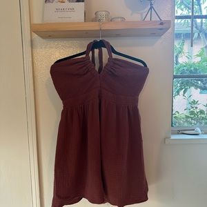 100% Cotton Halter Dress | Size L | From Anthropologie